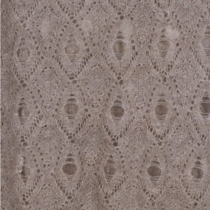 100% Baby Alpaca Knit Shawl in Taupe from Peru. Fair trade certified